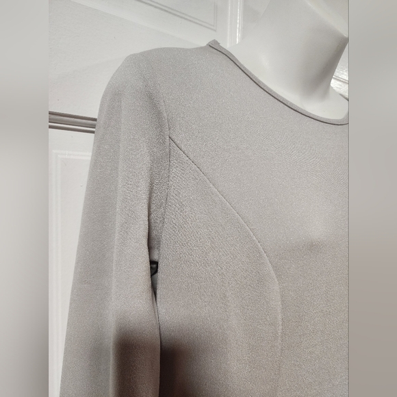 WOMEN'S Light Grey Long Sleeve Dress Size Medium - Picture 9 of 10